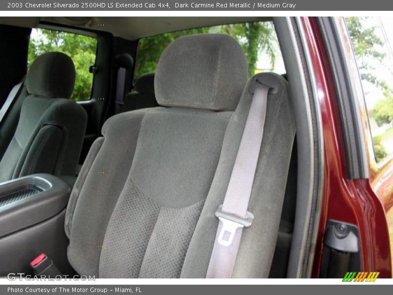 Dark Carmine Red Metallic / Medium Gray 2003 Chevrolet Silverado 2500HD LS Extended Cab 4x4
