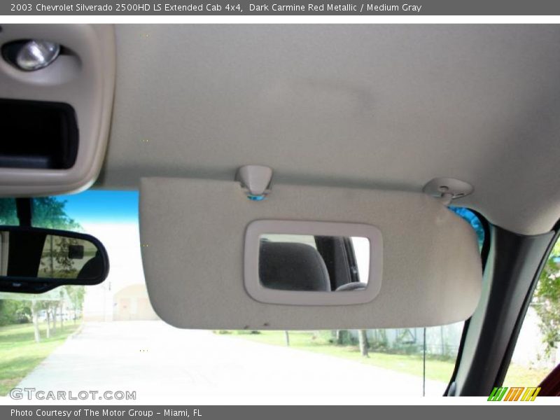Dark Carmine Red Metallic / Medium Gray 2003 Chevrolet Silverado 2500HD LS Extended Cab 4x4