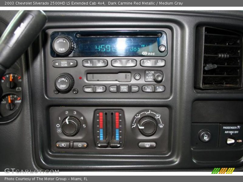 Dark Carmine Red Metallic / Medium Gray 2003 Chevrolet Silverado 2500HD LS Extended Cab 4x4