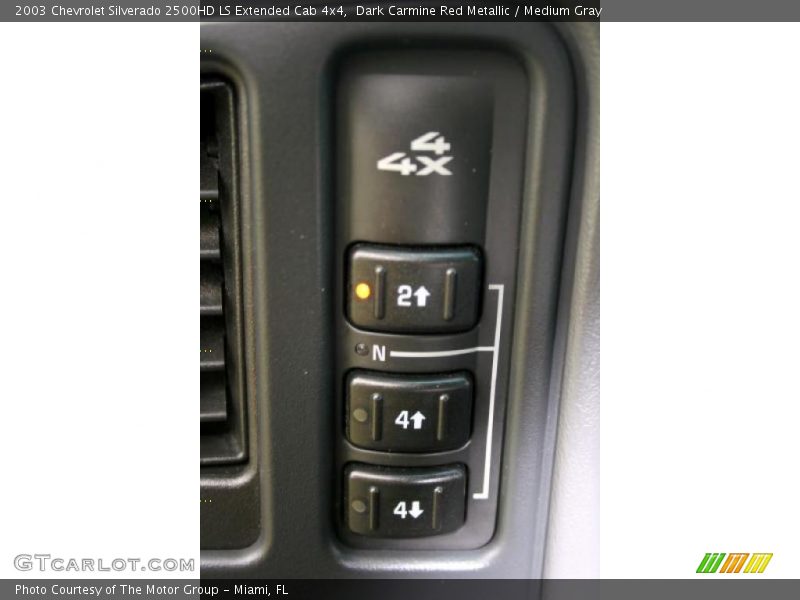 Dark Carmine Red Metallic / Medium Gray 2003 Chevrolet Silverado 2500HD LS Extended Cab 4x4