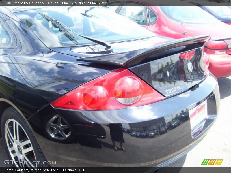 Black / Midnight Black/Red 2002 Mercury Cougar V6 Coupe