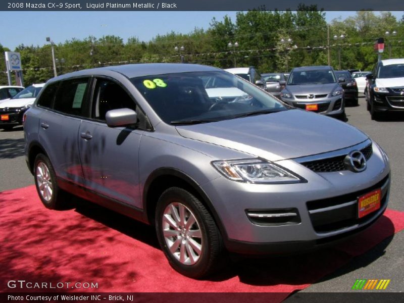 Liquid Platinum Metallic / Black 2008 Mazda CX-9 Sport