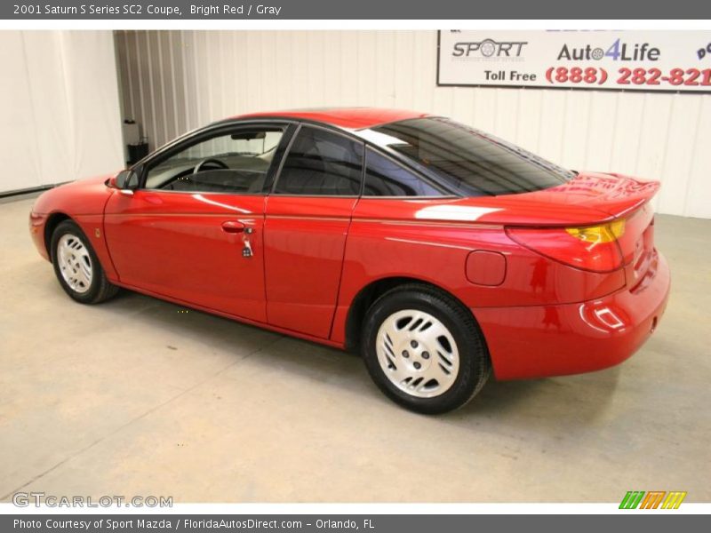 Bright Red / Gray 2001 Saturn S Series SC2 Coupe
