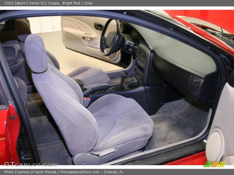 Bright Red / Gray 2001 Saturn S Series SC2 Coupe