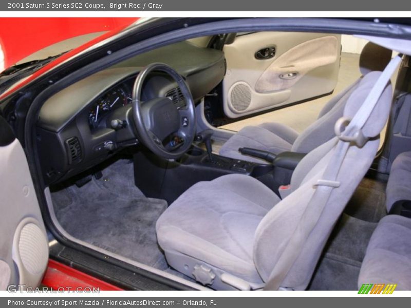 Bright Red / Gray 2001 Saturn S Series SC2 Coupe