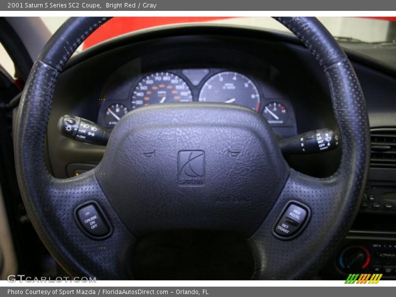 Bright Red / Gray 2001 Saturn S Series SC2 Coupe