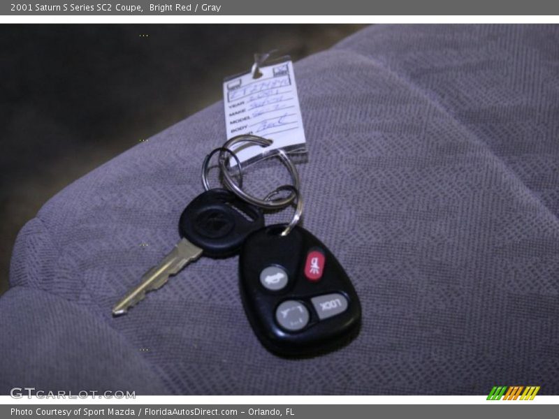 Bright Red / Gray 2001 Saturn S Series SC2 Coupe