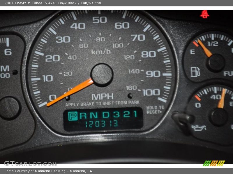 Onyx Black / Tan/Neutral 2001 Chevrolet Tahoe LS 4x4