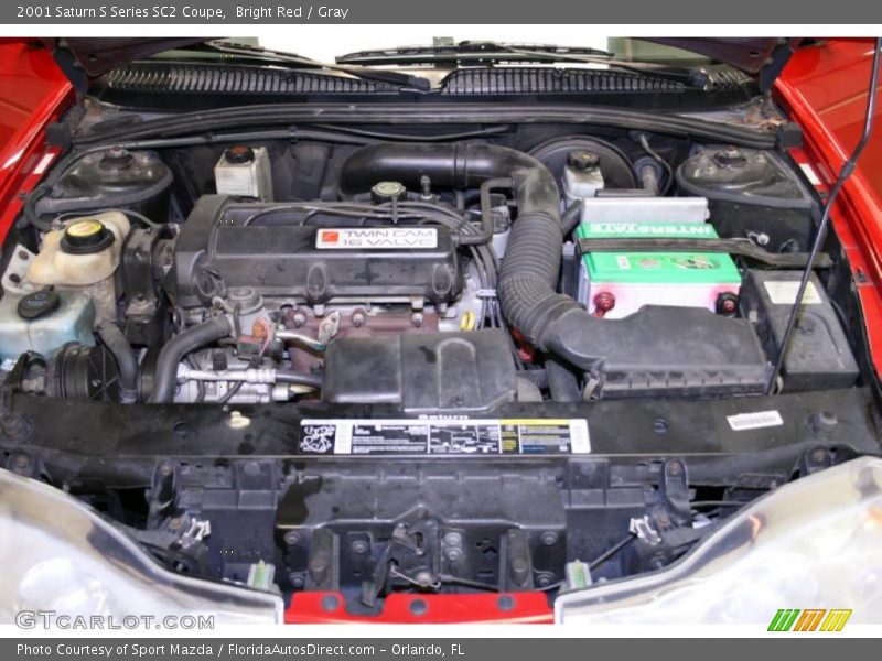 Bright Red / Gray 2001 Saturn S Series SC2 Coupe