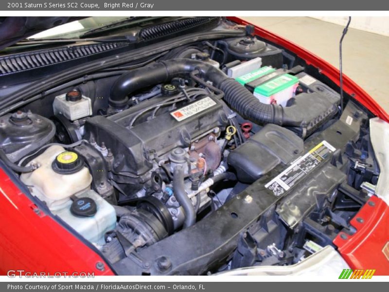 Bright Red / Gray 2001 Saturn S Series SC2 Coupe