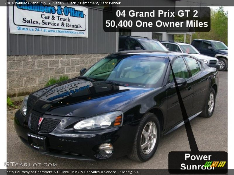 Black / Parchment/Dark Pewter 2004 Pontiac Grand Prix GT Sedan