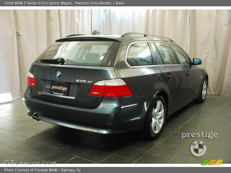 Platinum Grey Metallic / Black 2008 BMW 5 Series 535xi Sports Wagon