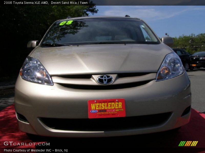Desert Sand Mica / Fawn 2008 Toyota Sienna XLE AWD