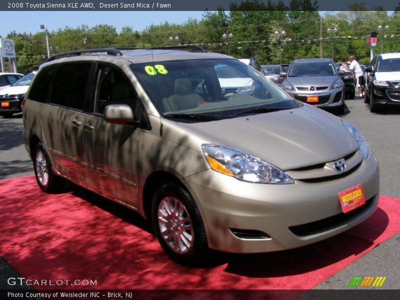 Desert Sand Mica / Fawn 2008 Toyota Sienna XLE AWD