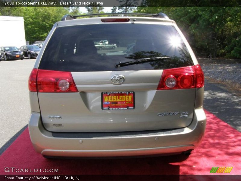 Desert Sand Mica / Fawn 2008 Toyota Sienna XLE AWD