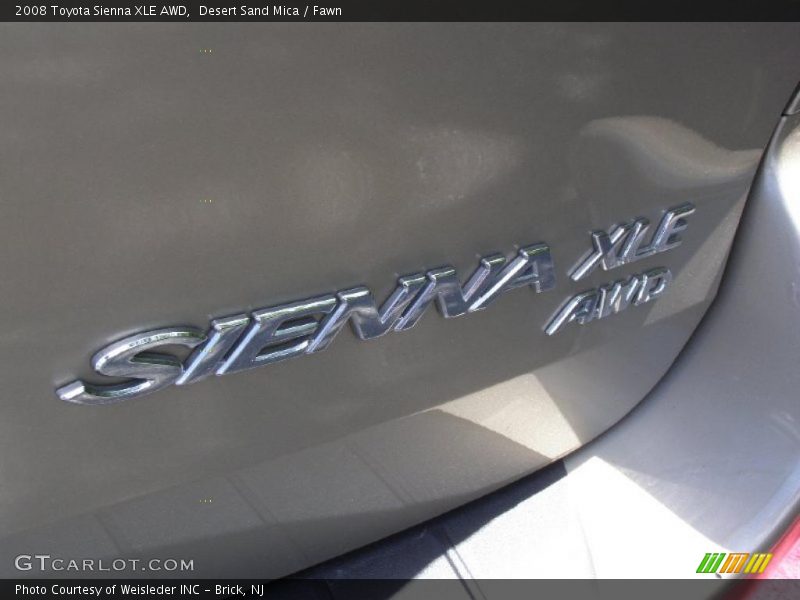 Desert Sand Mica / Fawn 2008 Toyota Sienna XLE AWD