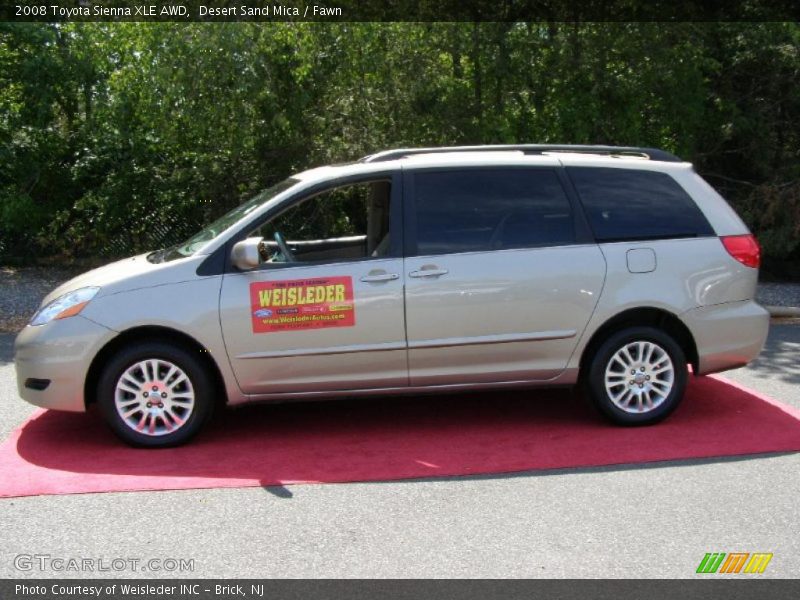 Desert Sand Mica / Fawn 2008 Toyota Sienna XLE AWD