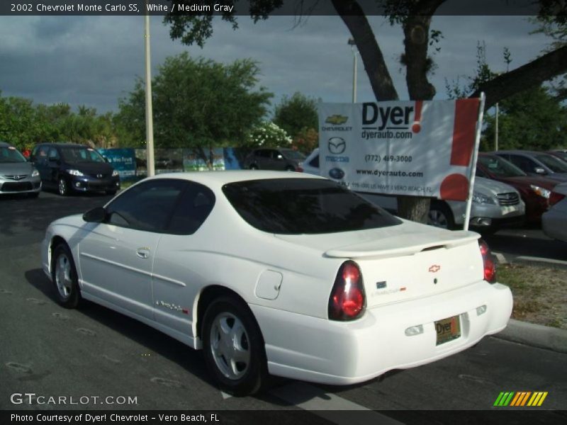 White / Medium Gray 2002 Chevrolet Monte Carlo SS