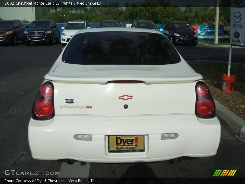 White / Medium Gray 2002 Chevrolet Monte Carlo SS