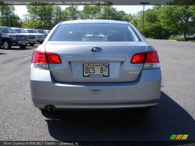Steel Silver Metallic / Off Black 2010 Subaru Legacy 2.5i Premium Sedan