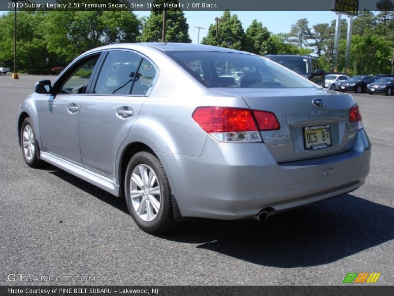 Steel Silver Metallic / Off Black 2010 Subaru Legacy 2.5i Premium Sedan