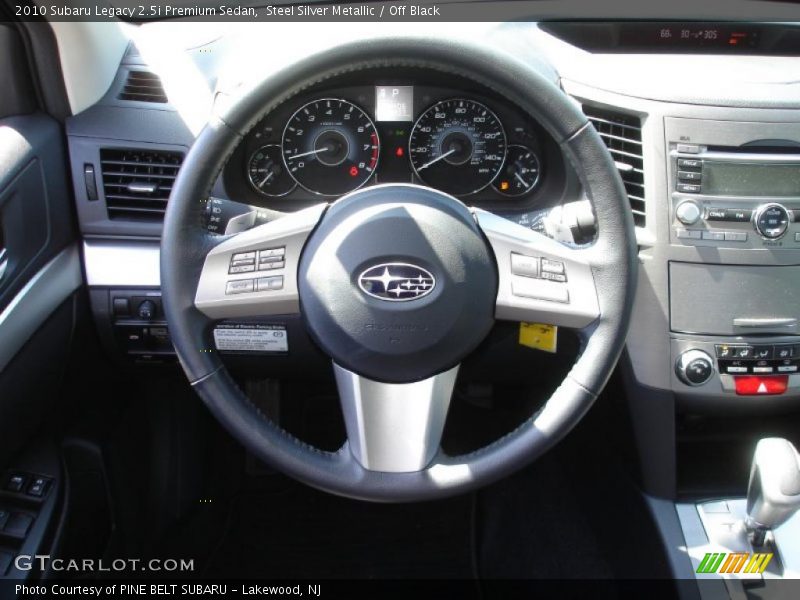 Steel Silver Metallic / Off Black 2010 Subaru Legacy 2.5i Premium Sedan