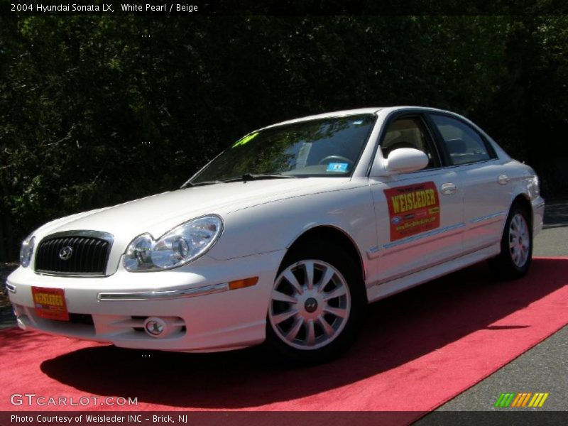 White Pearl / Beige 2004 Hyundai Sonata LX