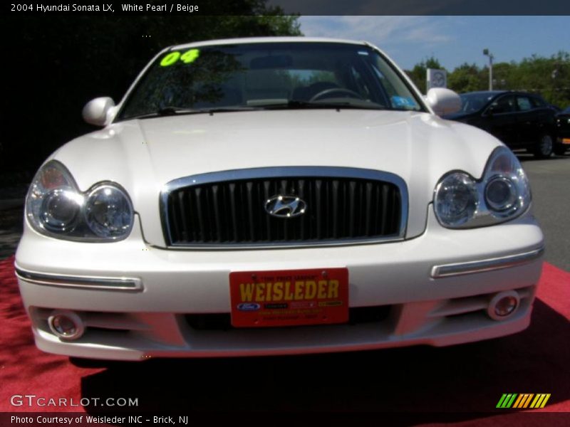 White Pearl / Beige 2004 Hyundai Sonata LX