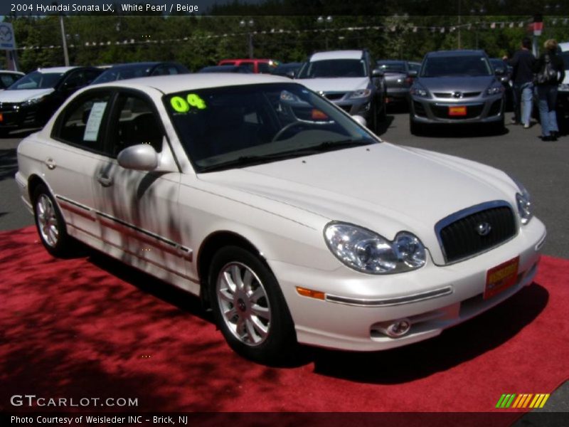 White Pearl / Beige 2004 Hyundai Sonata LX
