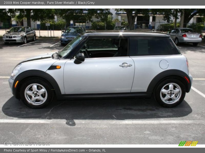 Pure Silver Metallic / Black/Grey 2009 Mini Cooper Hardtop