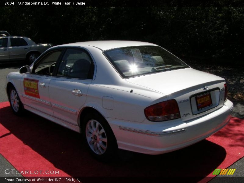 White Pearl / Beige 2004 Hyundai Sonata LX