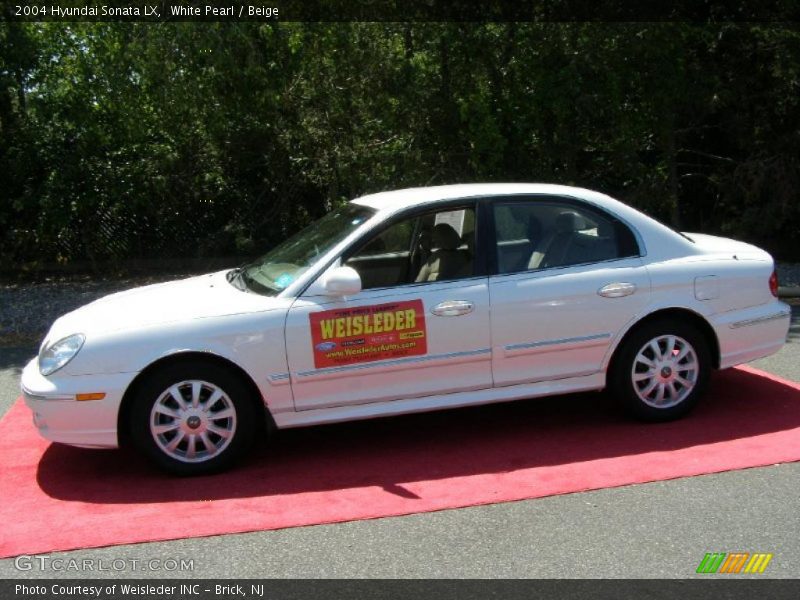 White Pearl / Beige 2004 Hyundai Sonata LX