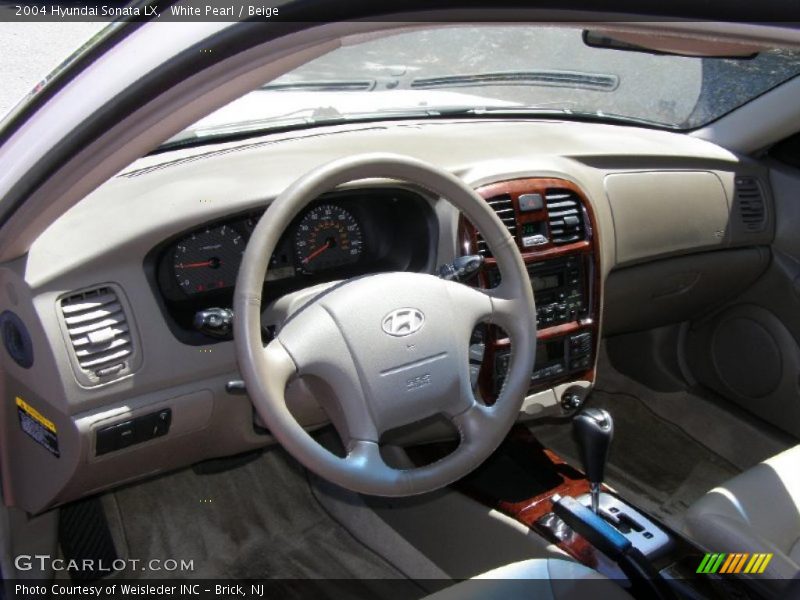 White Pearl / Beige 2004 Hyundai Sonata LX