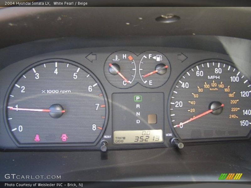 White Pearl / Beige 2004 Hyundai Sonata LX