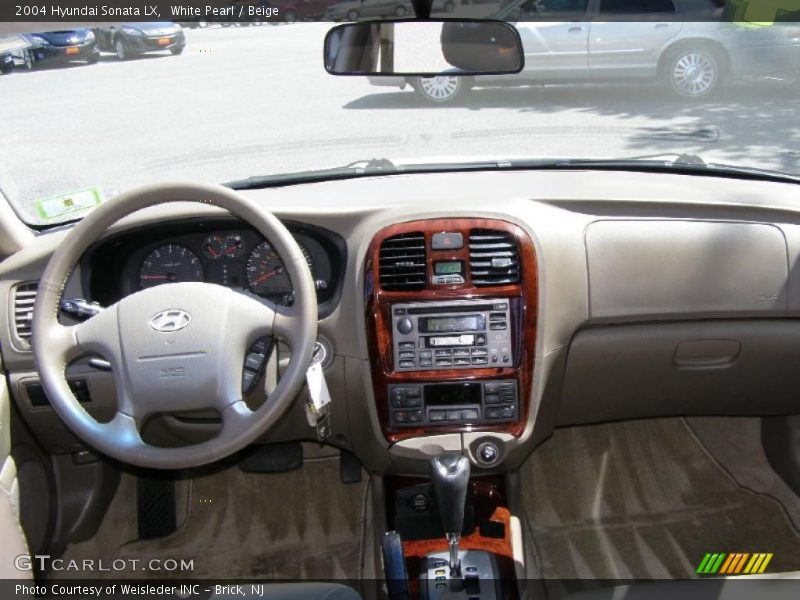 White Pearl / Beige 2004 Hyundai Sonata LX