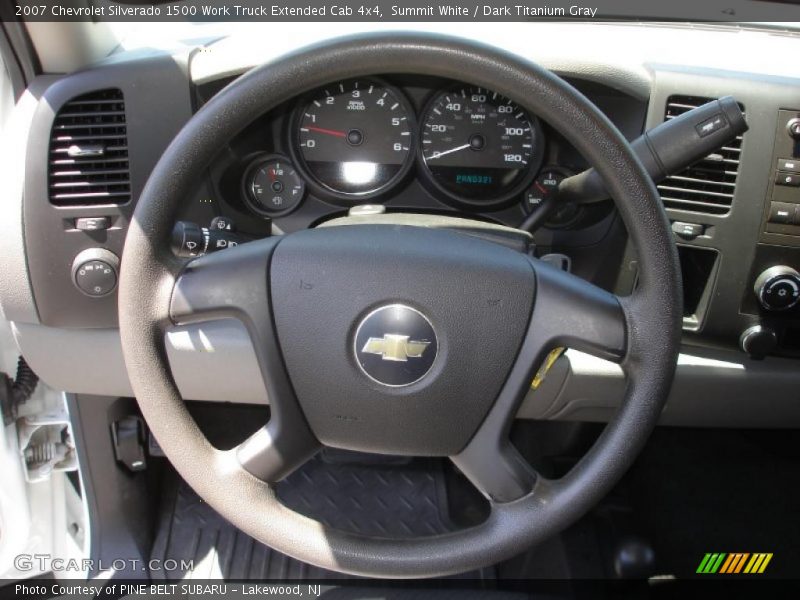 Summit White / Dark Titanium Gray 2007 Chevrolet Silverado 1500 Work Truck Extended Cab 4x4