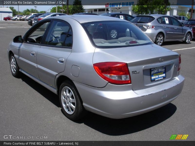 Diamond Silver / Gray 2005 Kia Rio Sedan