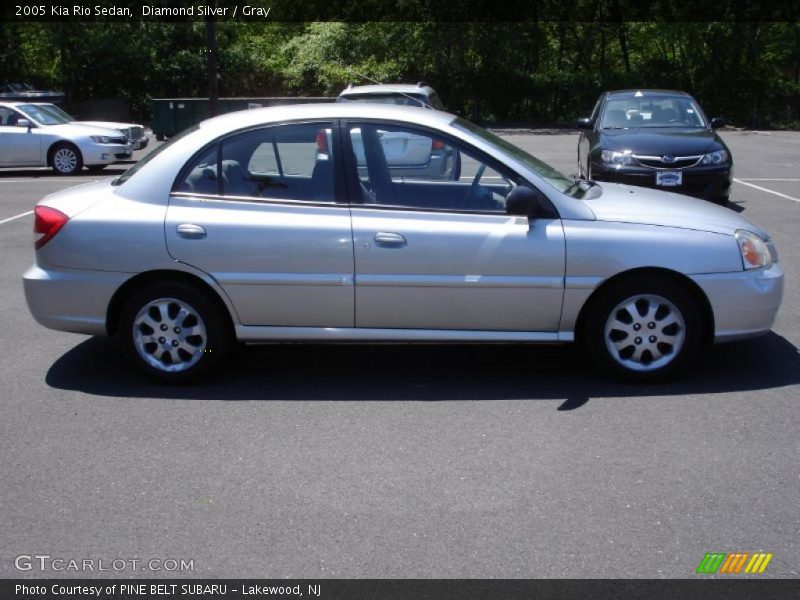 Diamond Silver / Gray 2005 Kia Rio Sedan