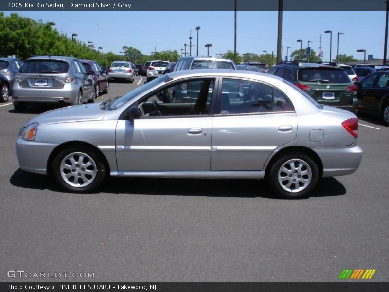 Diamond Silver / Gray 2005 Kia Rio Sedan
