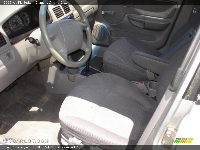 Diamond Silver / Gray 2005 Kia Rio Sedan