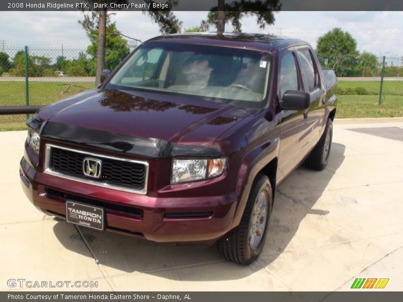 Dark Cherry Pearl / Beige 2008 Honda Ridgeline RTX