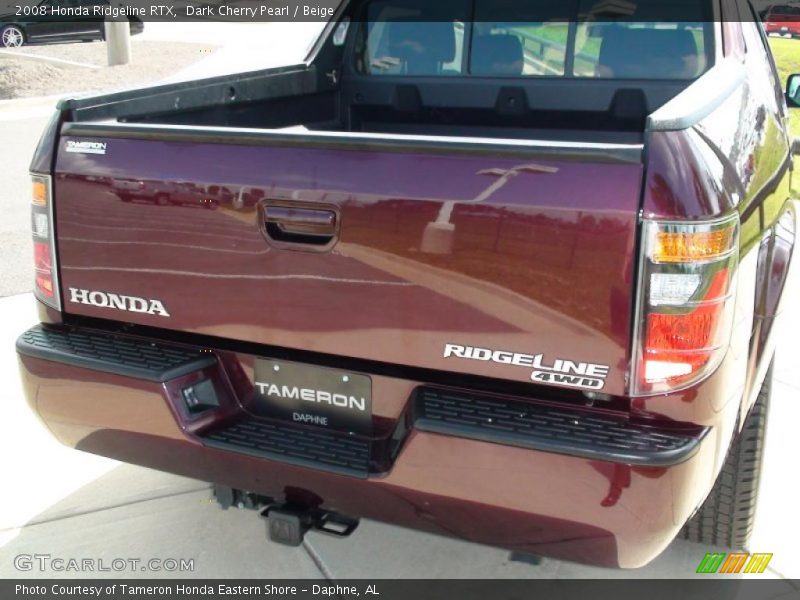 Dark Cherry Pearl / Beige 2008 Honda Ridgeline RTX