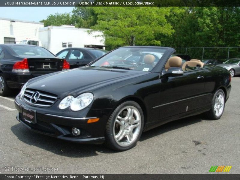 Obsidian Black Metallic / Cappuccino/Black 2008 Mercedes-Benz CLK 550 Cabriolet