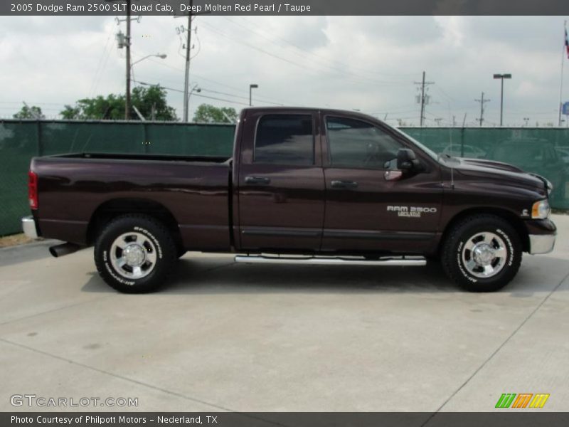 Deep Molten Red Pearl / Taupe 2005 Dodge Ram 2500 SLT Quad Cab