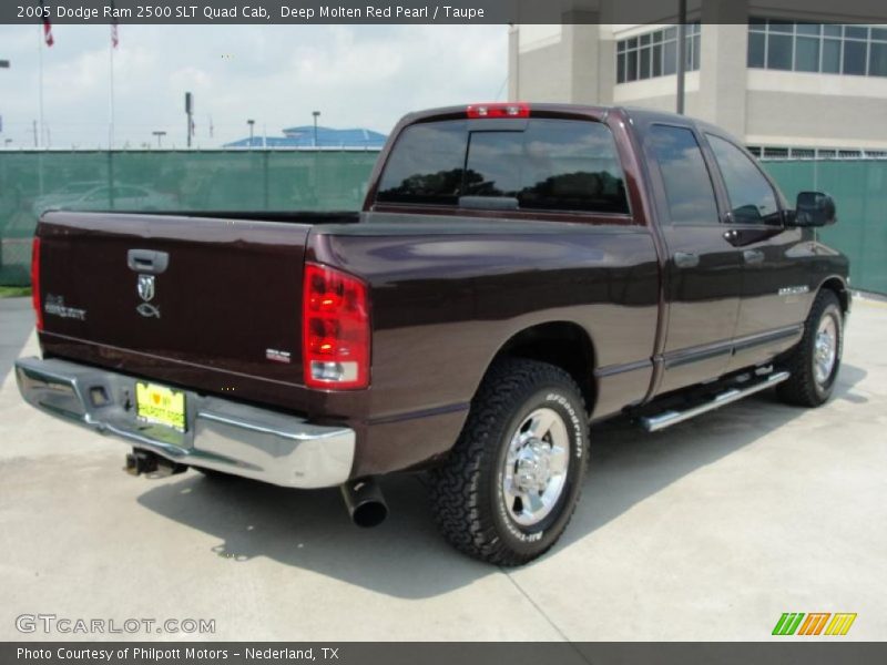 Deep Molten Red Pearl / Taupe 2005 Dodge Ram 2500 SLT Quad Cab
