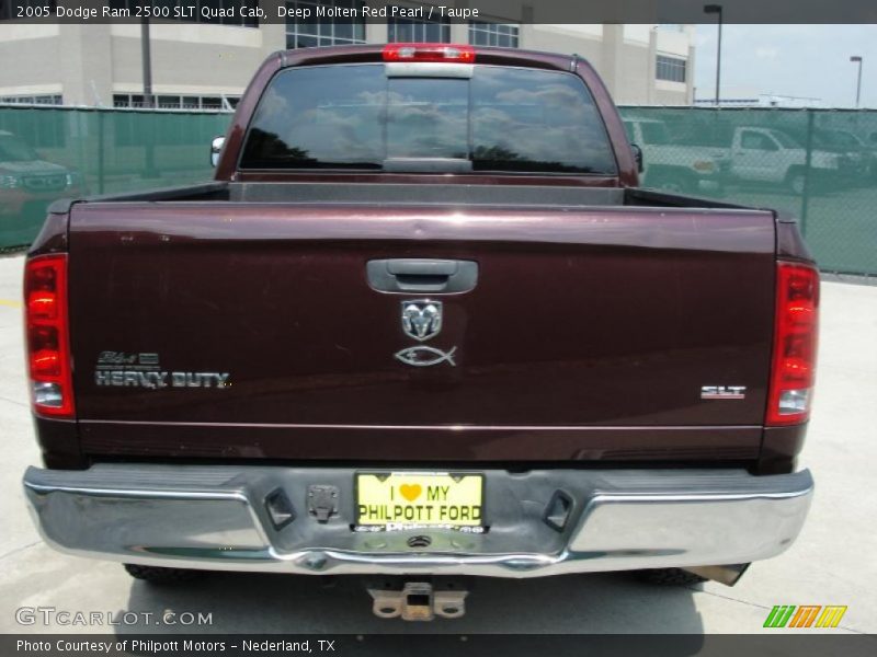 Deep Molten Red Pearl / Taupe 2005 Dodge Ram 2500 SLT Quad Cab