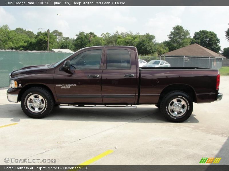 Deep Molten Red Pearl / Taupe 2005 Dodge Ram 2500 SLT Quad Cab