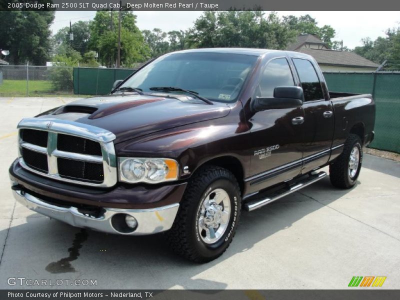 Deep Molten Red Pearl / Taupe 2005 Dodge Ram 2500 SLT Quad Cab