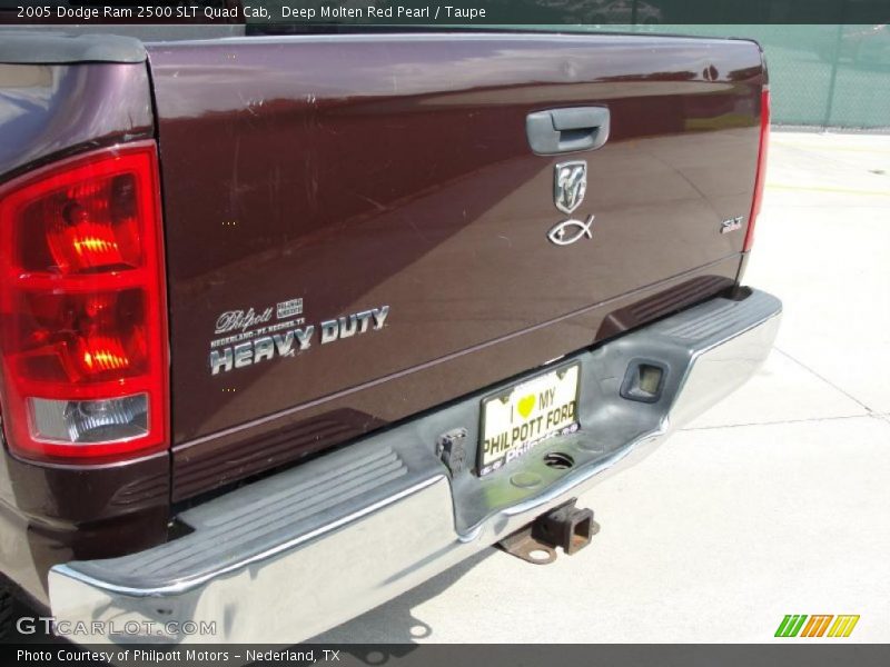 Deep Molten Red Pearl / Taupe 2005 Dodge Ram 2500 SLT Quad Cab