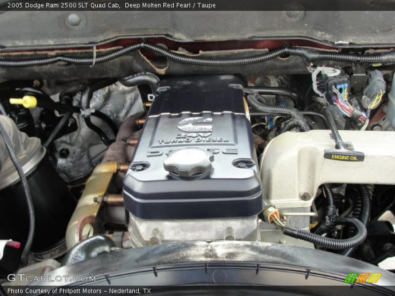 Deep Molten Red Pearl / Taupe 2005 Dodge Ram 2500 SLT Quad Cab